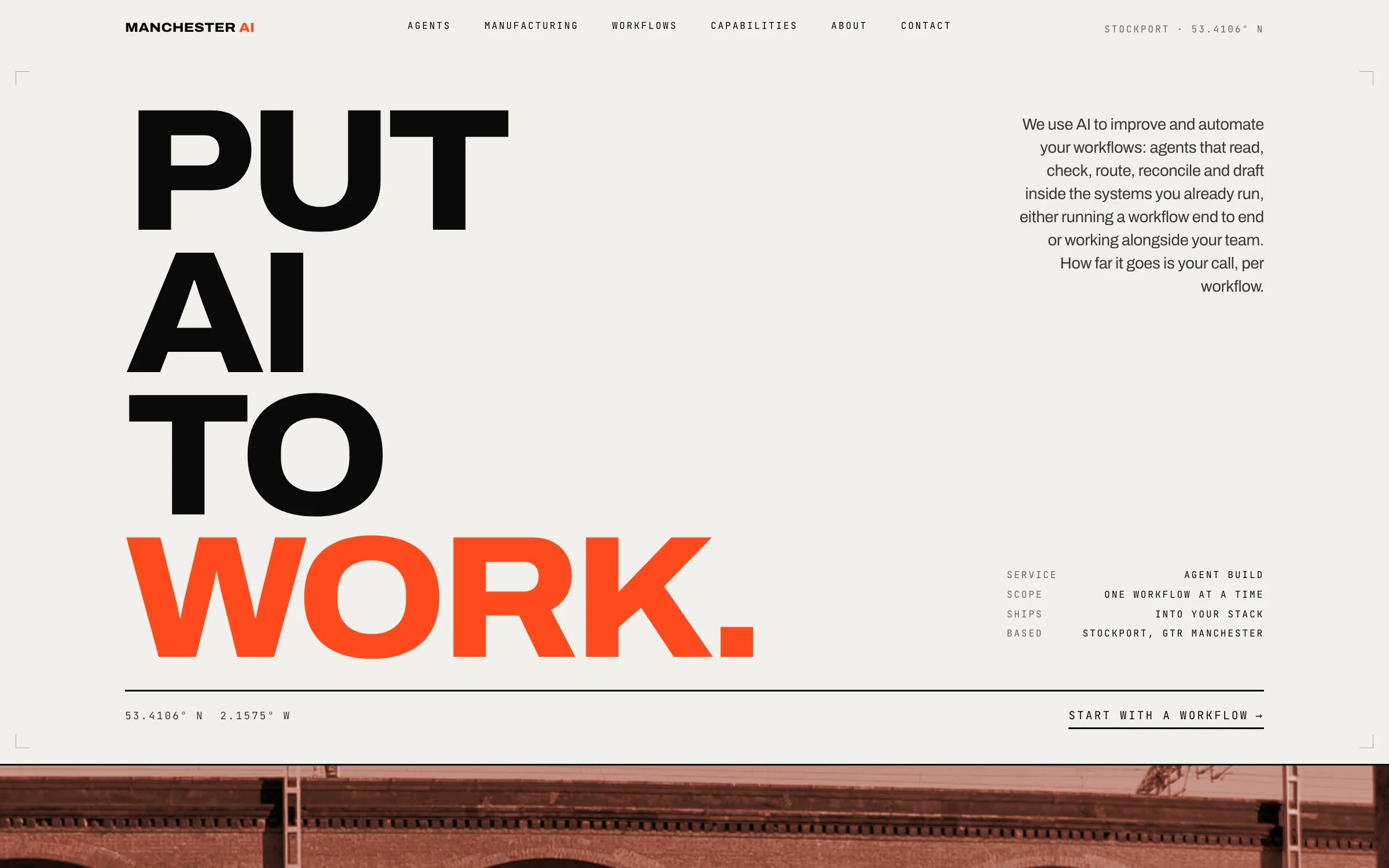 manchesterai.co homepage: Put AI to work