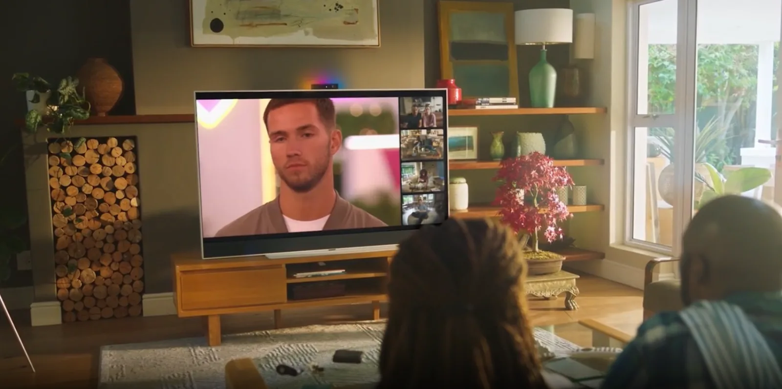 Sky Watch Together with live sport and video participants on a television