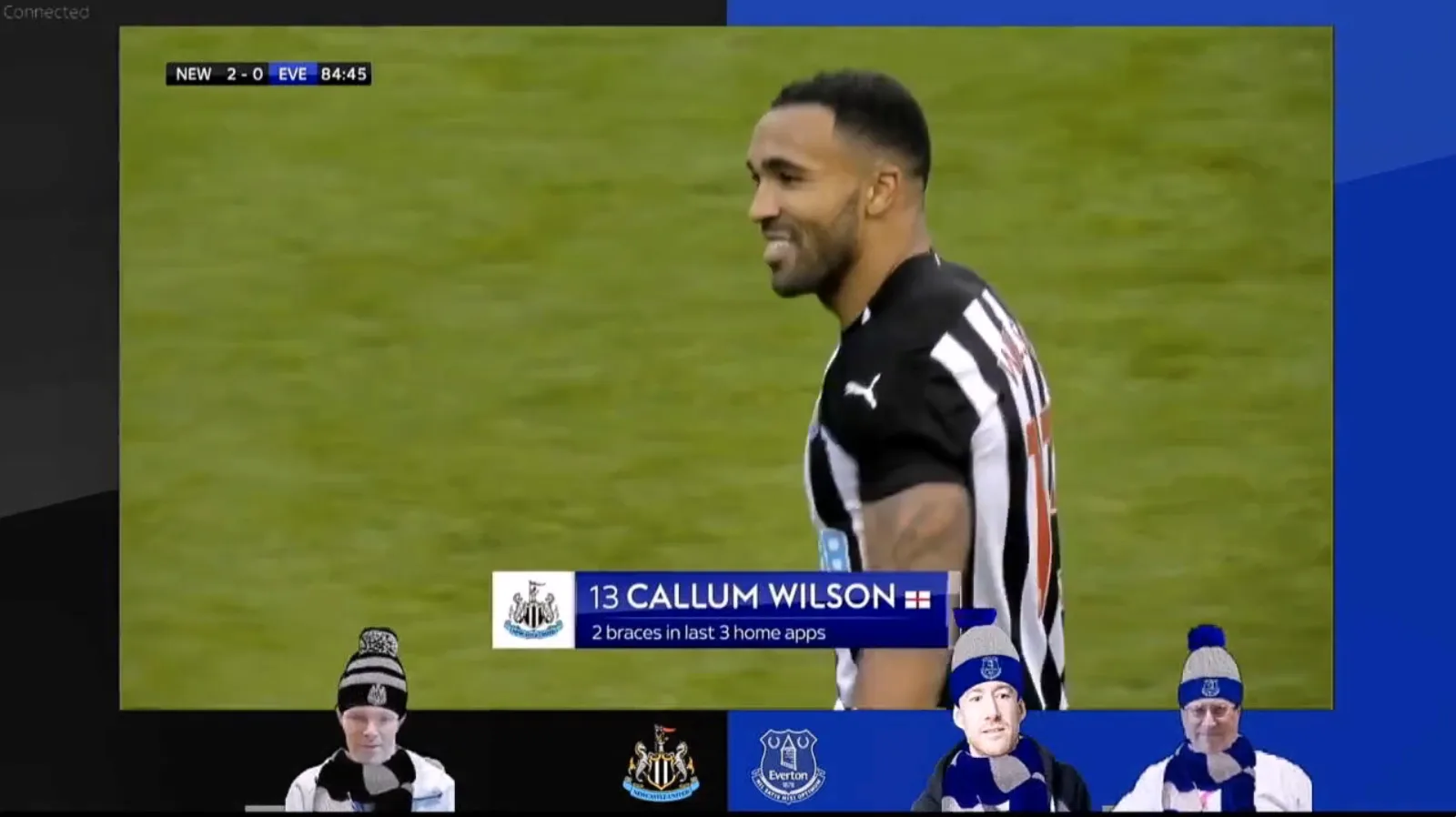 Early Watch Together launch screenshot during a live football match