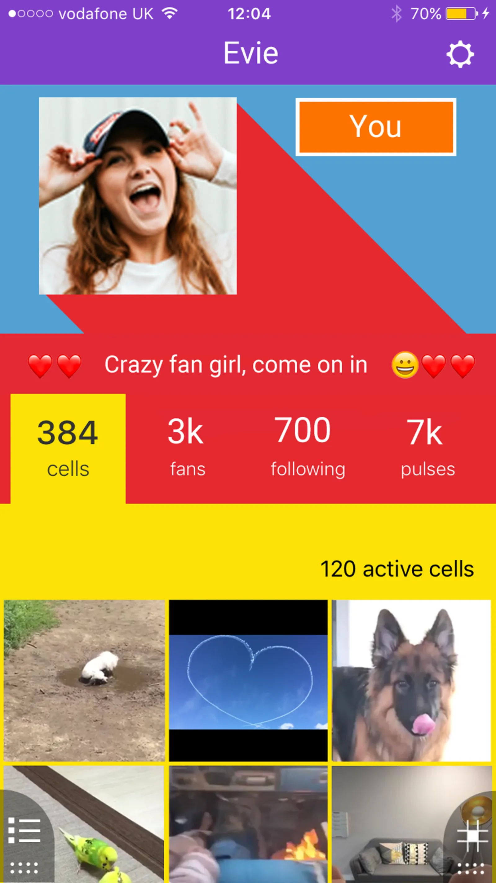 Wattl profile screen